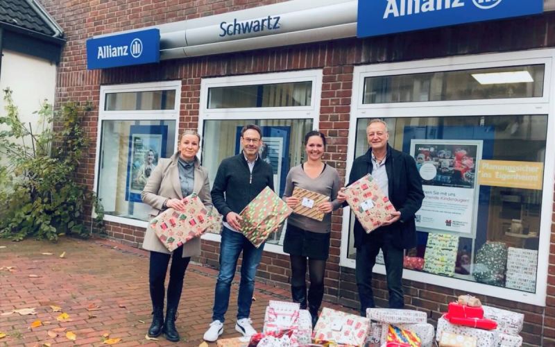 Weihnachtsgeschenke für Osteuropa - Allianz-Vertretung Schwartz sammelt wieder für Kinder