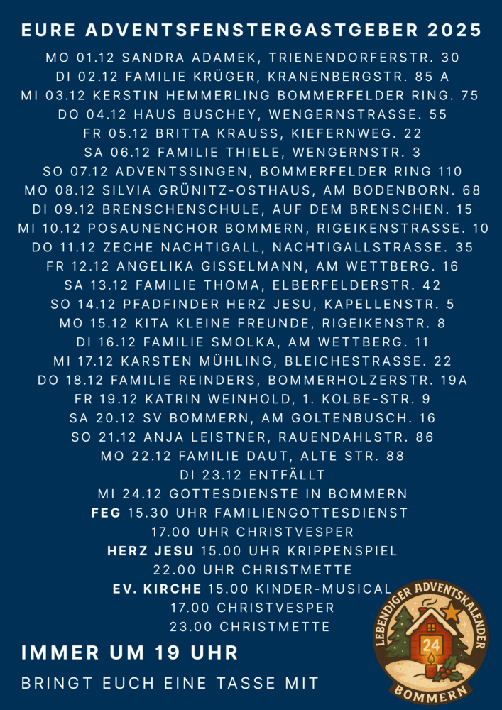 Der Advent in Bommern wird schön