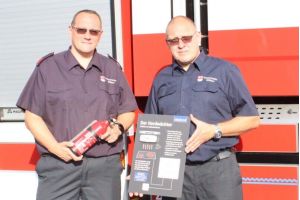Dirk Kockskämper (rechts) und Benjamin Wobbe möchten ihr Engagement auf die Generation 60+ ausdehnen. Foto: Feuerwehr