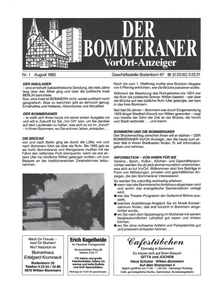 90 Jahre: Werner Jacob, 40 Jahre: Der Bommeraner