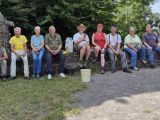 Nach ihrem anstrengenden Arbeitseinsatz haben die Burgfreunde Hardenstein eine Pause verdient. Foto: privat