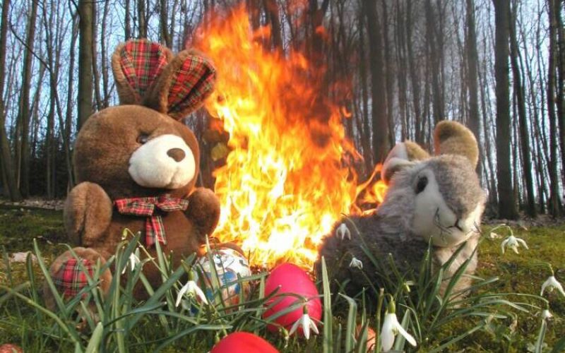 Hier lodern die Flammen: Osterfeuer in Witten